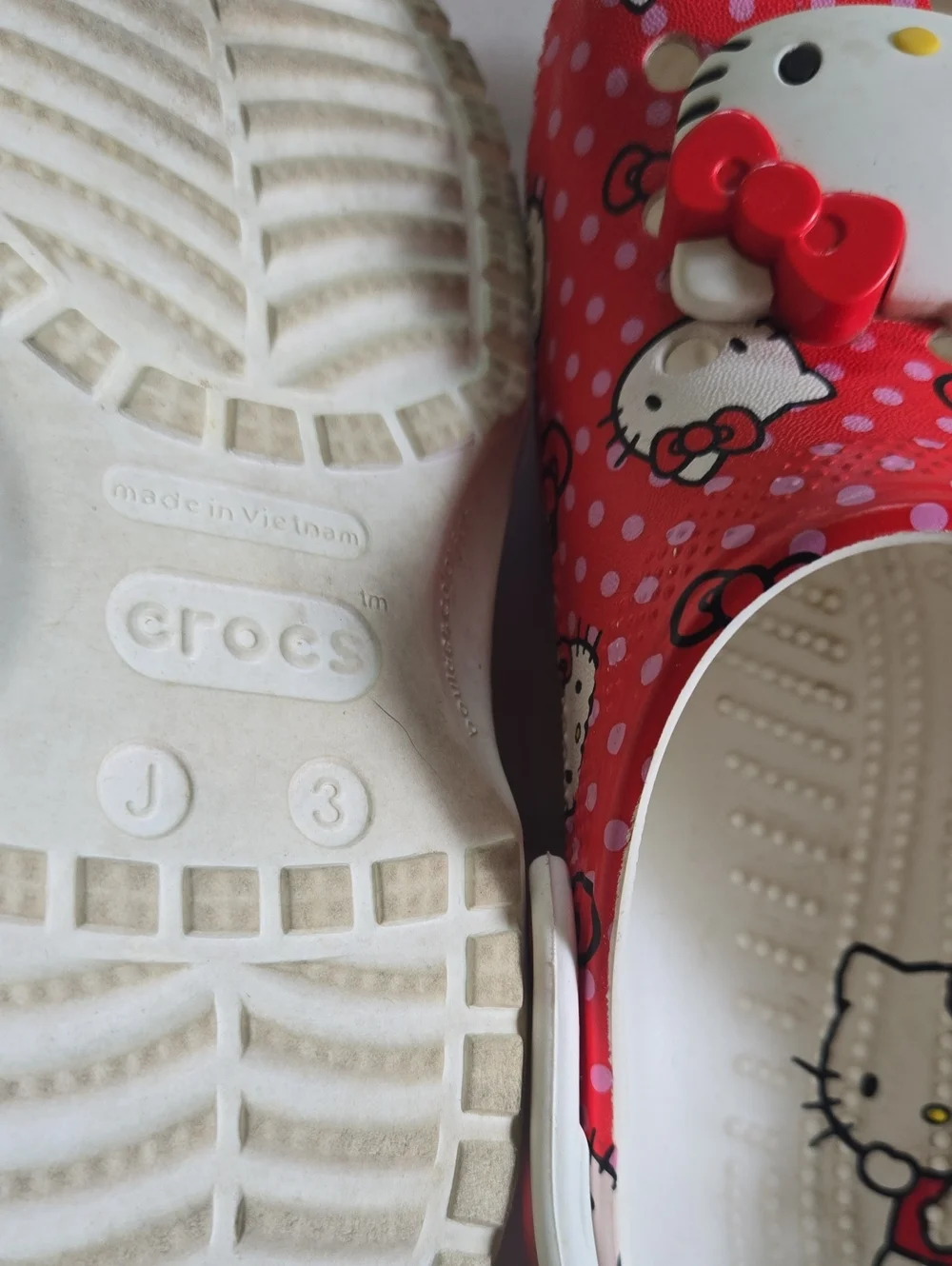 Hello Kitty Red and White Kids Crocs